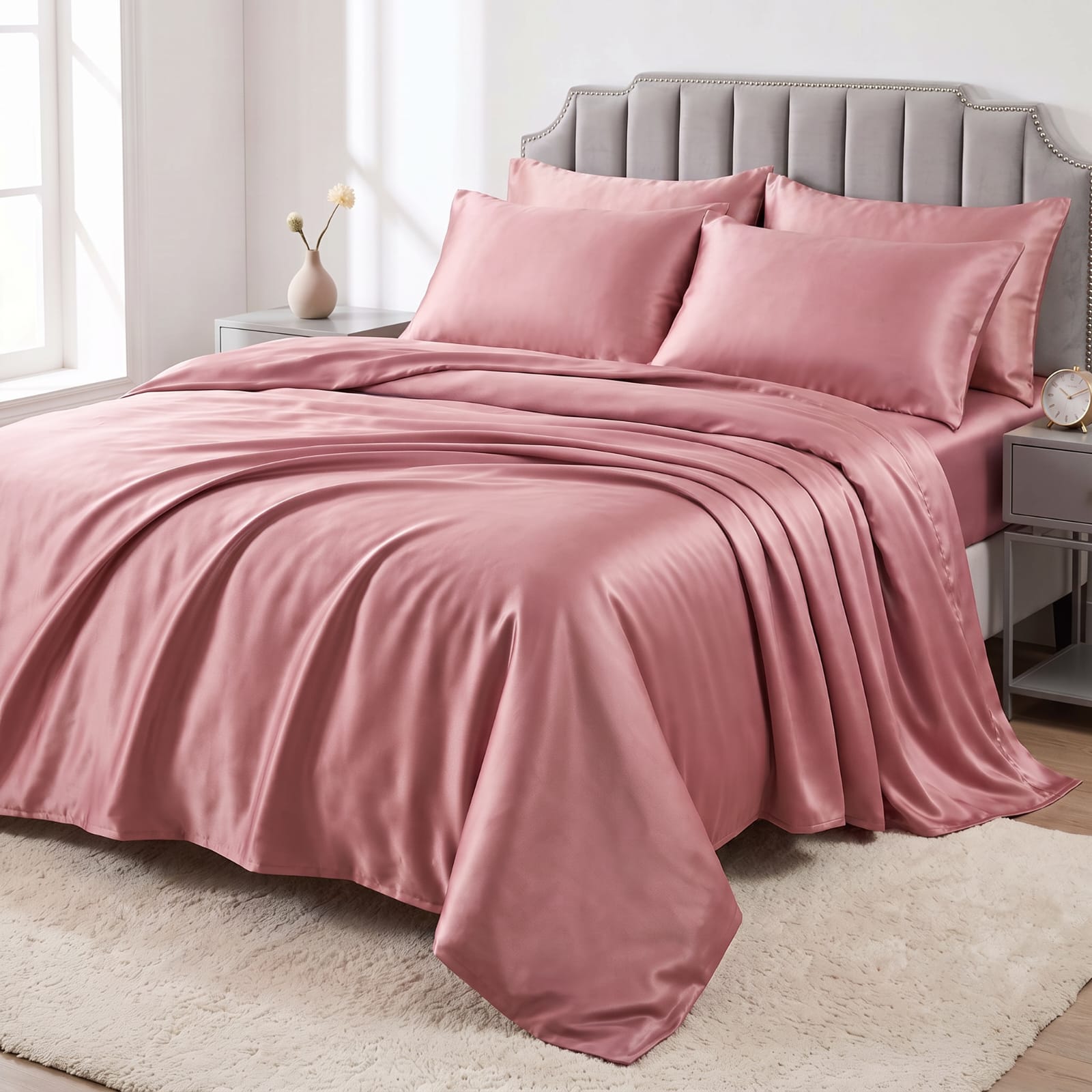 Plain Silky Duvet Set