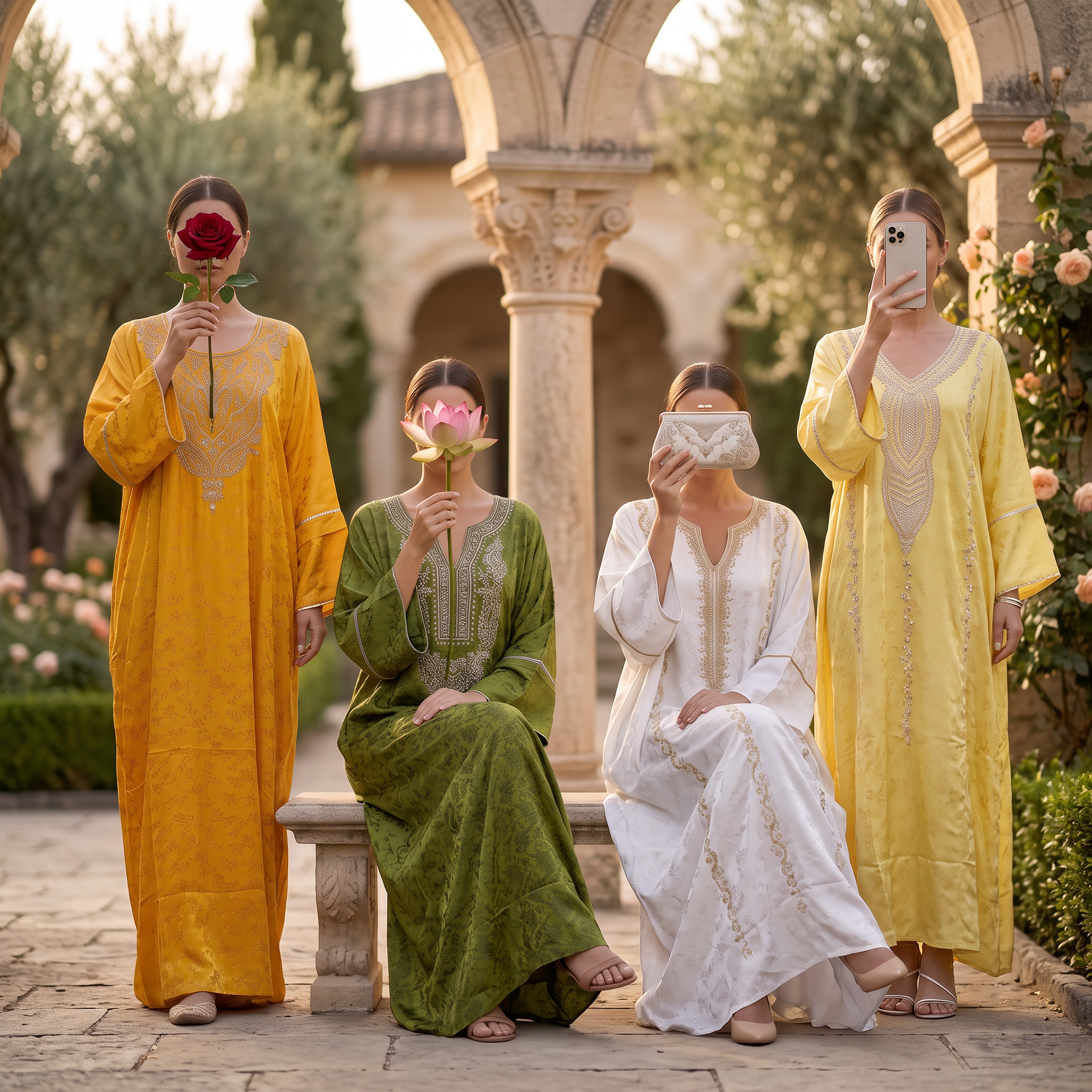 Silky Jacquard Kaftan Collection