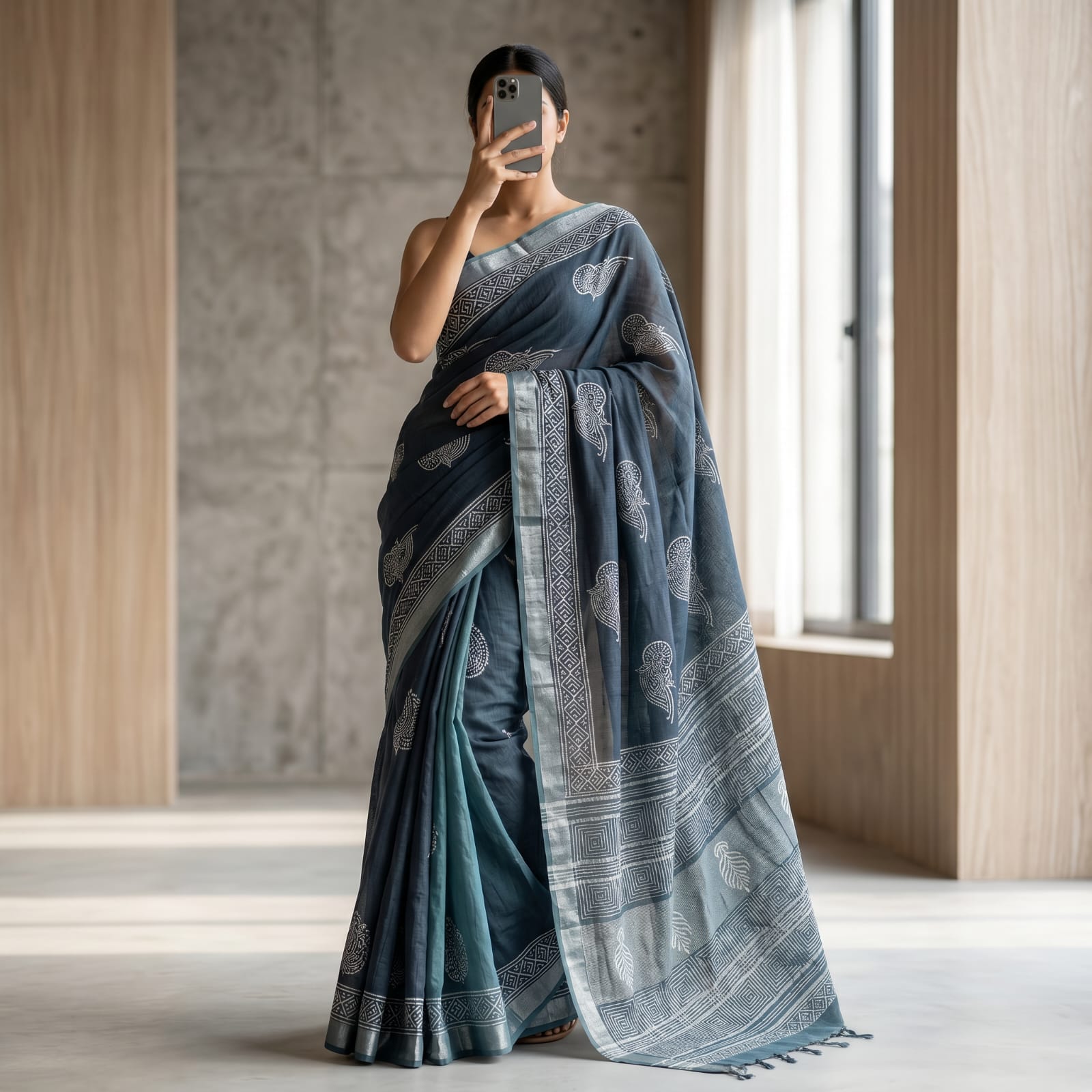 Linen Saree- 149 AED