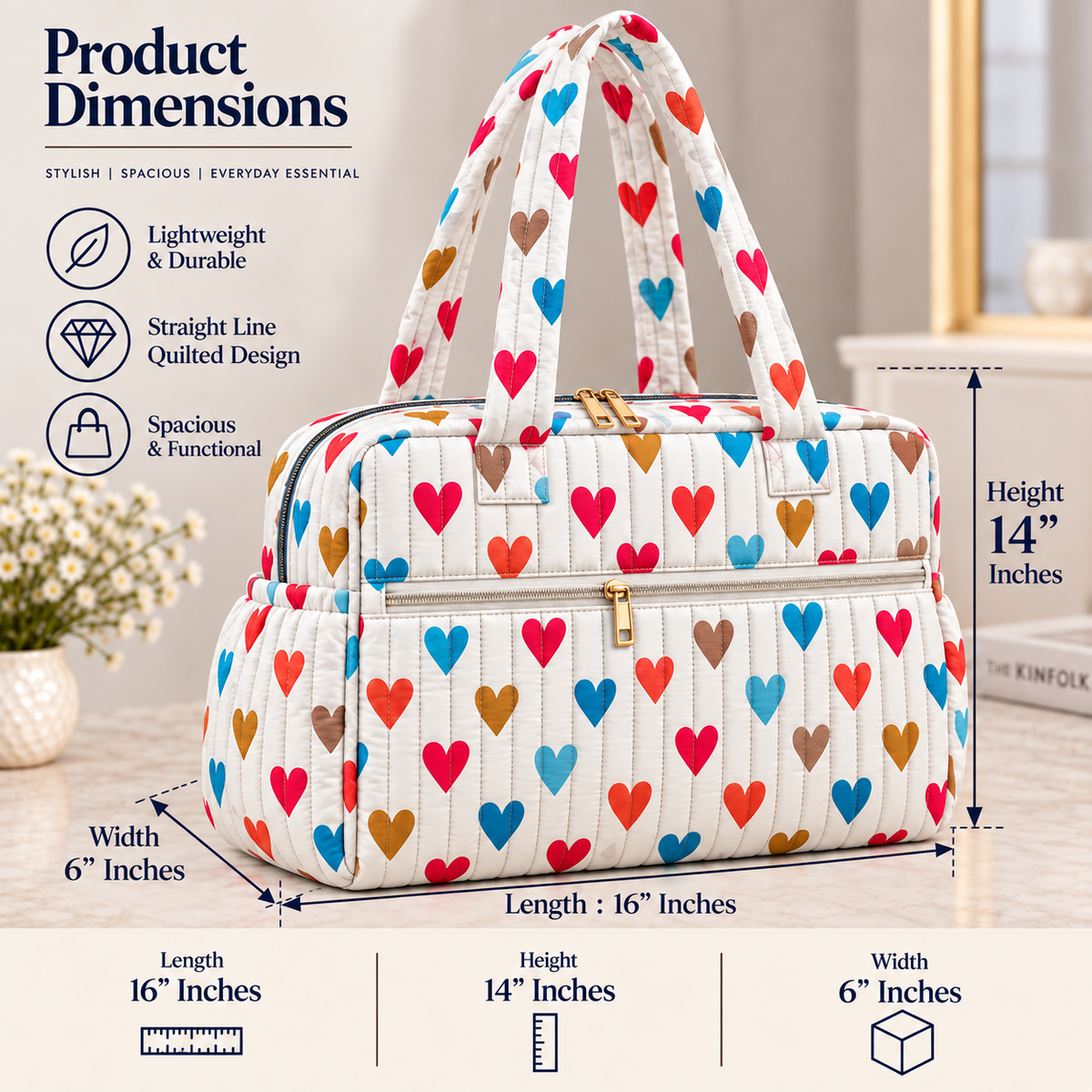 BG 5 Luxury Quilted Mother's Handbag