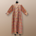 S/M Aafreen Printed Cotton Dress 57" Long Jalabiya
