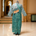 XS-S Honey Printed Cotton Dress 54" Long Jalabiya With Sheila