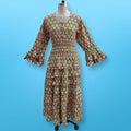 2XL/3XL Jawaria Printed Cotton Dress 57" Long Jalabiya