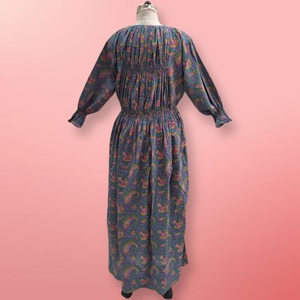 Free Size Fazlin Printed Cotton Dress 57" Long Jalabiya
