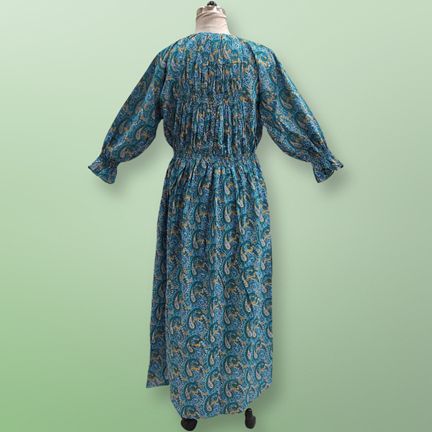 Free Size Fazlin Printed Cotton Dress 57" Long Jalabiya