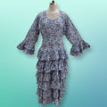 L/XL Jawaria Printed Cotton Dress 57" Long Jalabiya