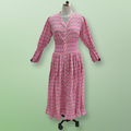 2XL/3XL Yuasa Printed Cotton Dress 57" Long Jalabiya