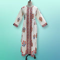 S/M Bhopali Printed Cotton Dress 57" Long Jalabiya