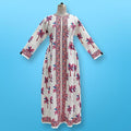 S/M Bhopali Printed Cotton Dress 57" Long Jalabiya