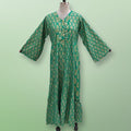 L/XL Tulip Printed Rayon Dress 57" Long Jalabiya