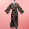 S/M Tulip Printed Rayon Dress 57" Long Jalabiya