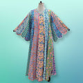S/M Meher Multi Printed Cotton Dress 57" Long Jalabiya