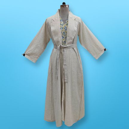 S/M Linen Abaya & Cotton Inner Set length 57” Long