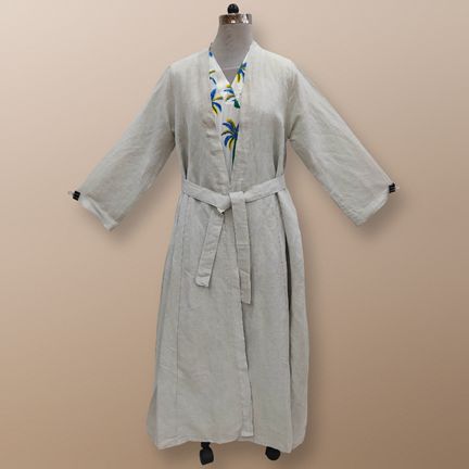 L/XL Linen Abaya & Cotton Inner Set length 57” Long