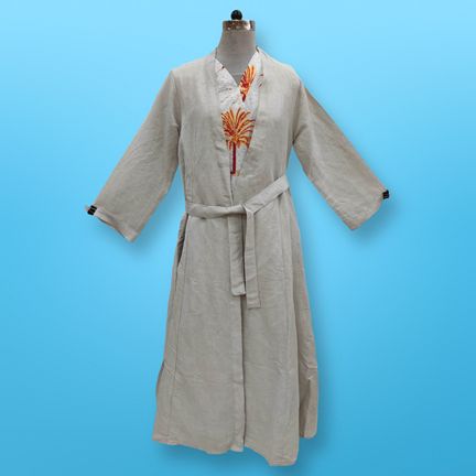 L/XL Linen Abaya & Cotton Inner Set length 57” Long
