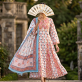 XS-S Anaya Printed Cotton Dress 54" Long Jalabiya With Sheila TN 345