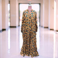 L/XL ZIYA Printed Cotton Dress 57" Long Jalabiya