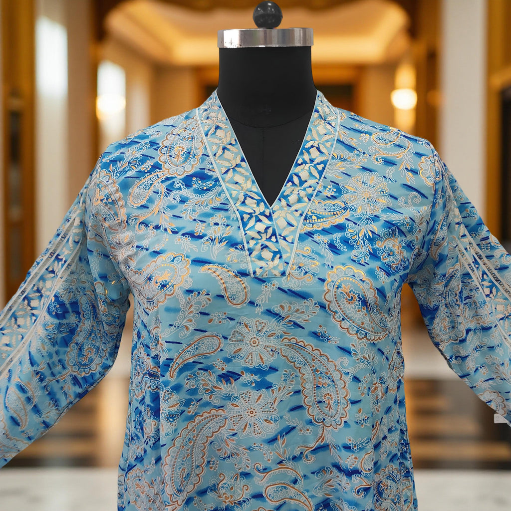 S/M Teena silk Dress 57" Long Jalabiya
