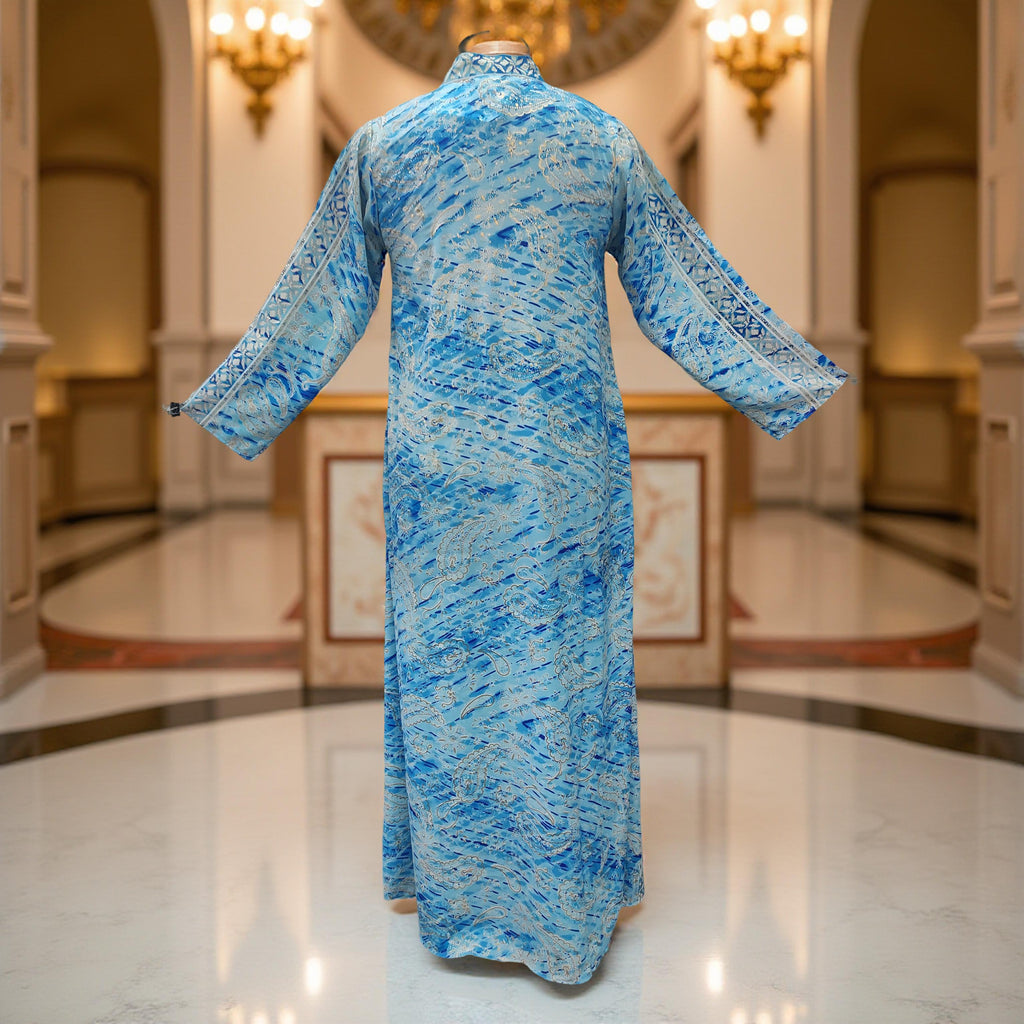 S/M Teena silk Dress 57" Long Jalabiya