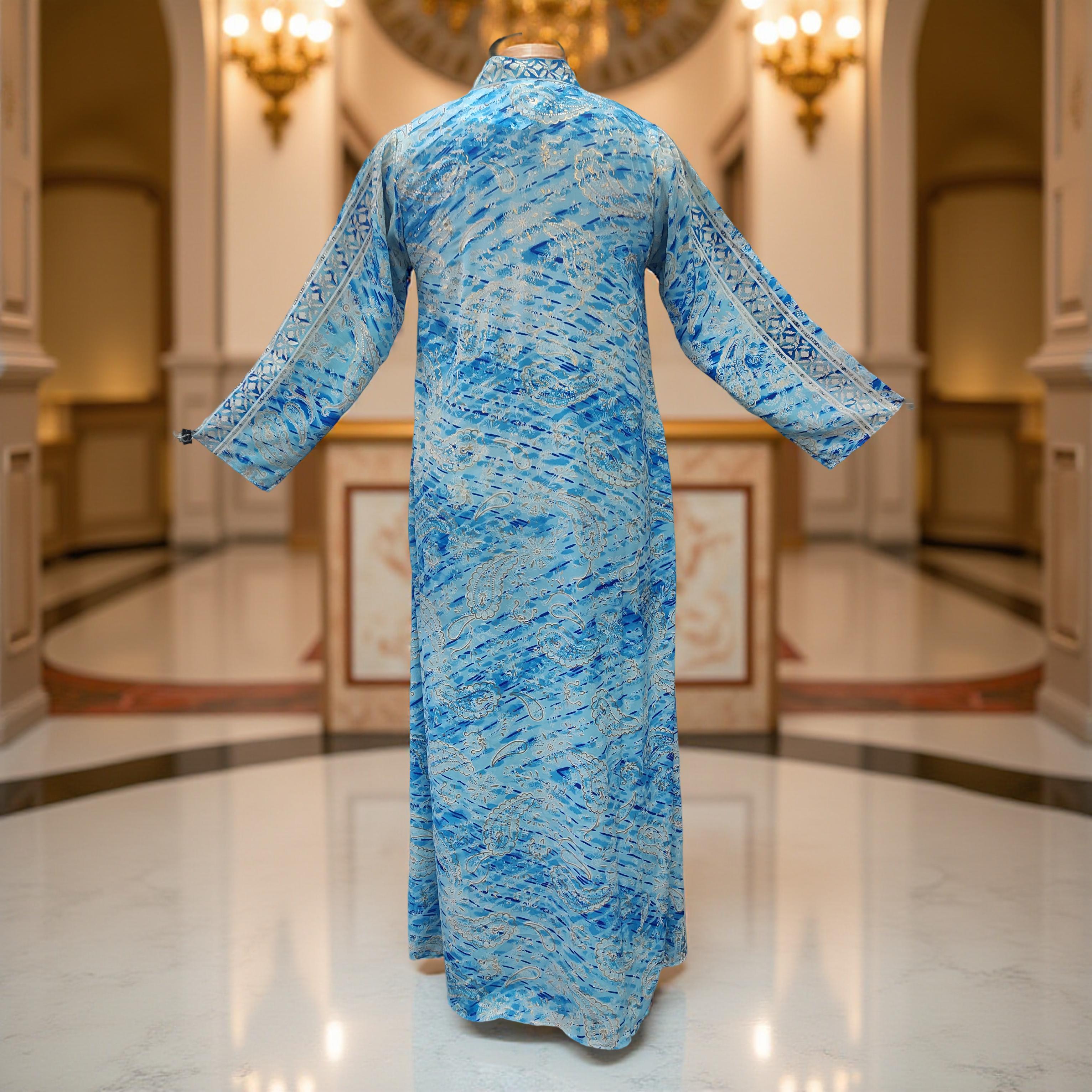 S/M Teena silk Dress 57" Long Jalabiya
