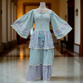 L/XL Rahima Printed Cotton Dress 57" Long Jalabiya