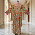 S/M Aafreen Printed Cotton Dress 57" Long Jalabiya