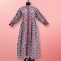 L/XL Aafreen Printed Cotton Dress 57" Long Jalabiya
