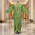 S/M Sparrow Printed Cotton Dress 57" Long Jalabiya