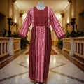 2XL-3XL Heba Printed Cotton Dress 57" Long Jalabiya