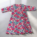 2-3 Year Qifa Printed Cotton Girls Dress 30" Long Jalabiya