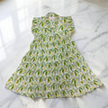 1-2 Year Amani Printed Cotton Girls Dress 26'' Short Sleeves Jalabiya