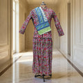 L-XL Hira Cotton Jacket & Jalabiya Set With Sheila length 57” Long