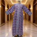 S/M Aafreen Printed Cotton Dress 57" Long Jalabiya
