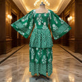 L/XL Rahima Printed Cotton Dress 57" Long Jalabiya