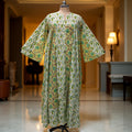 S-M Zahia Printed Cotton Dress 57" Long Jalabiya