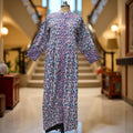 L/XL Aafreen Printed Cotton Dress 57" Long Jalabiya
