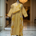 2XL-3XL Heba Printed Cotton Dress 57" Long Jalabiya With Sheila