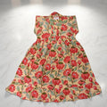 6-7 Year Amani Printed Cotton Girls Dress 38" Short Sleeves Jalabiya