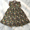 1-2 Year Amani Printed Cotton Girls Dress 26'' Short Sleeves Jalabiya