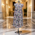 8-9 Year Amani Printed Cotton Girls Dress 42" Short Sleeves Jalabiya
