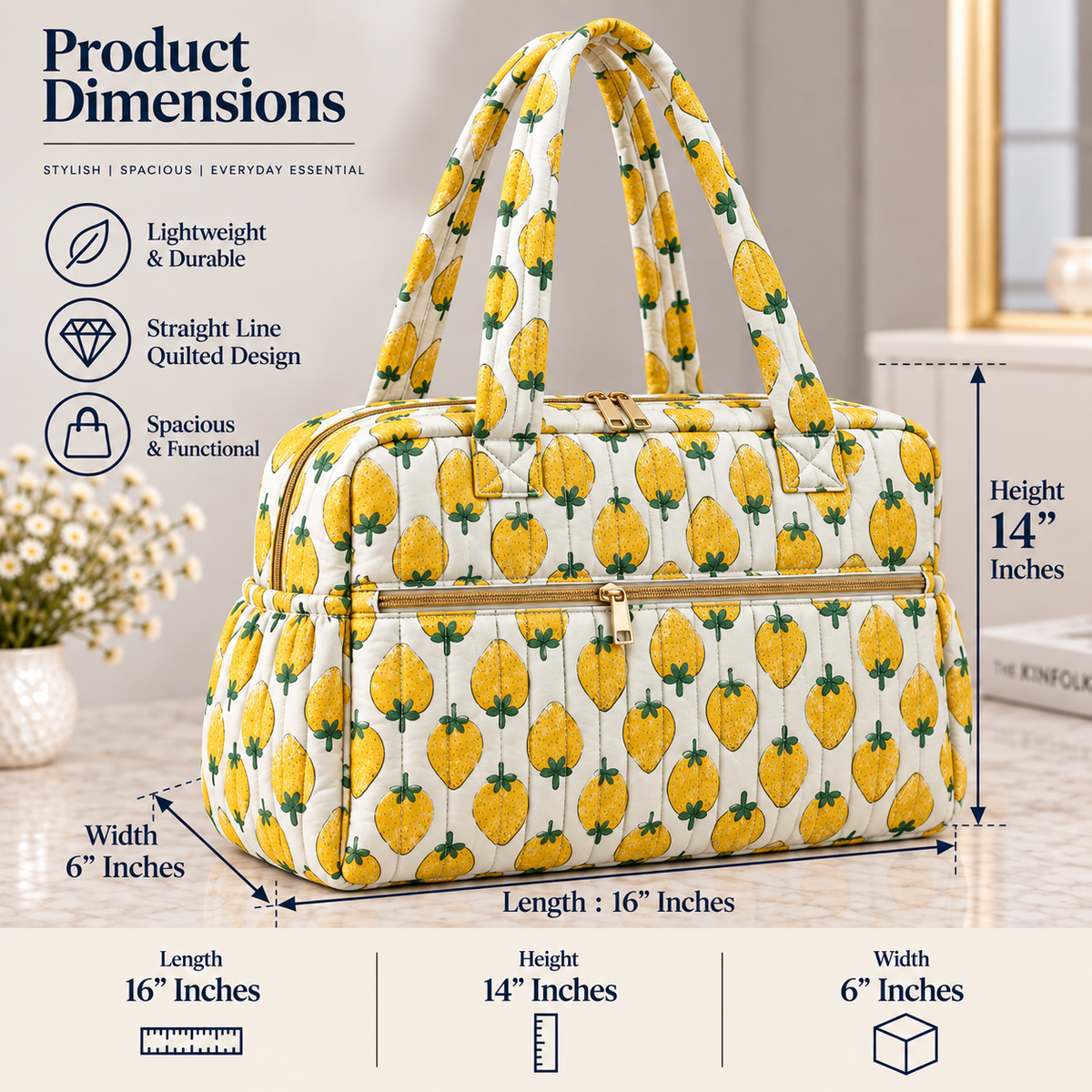 BG 5 Luxury Quilted Mother's Handbag