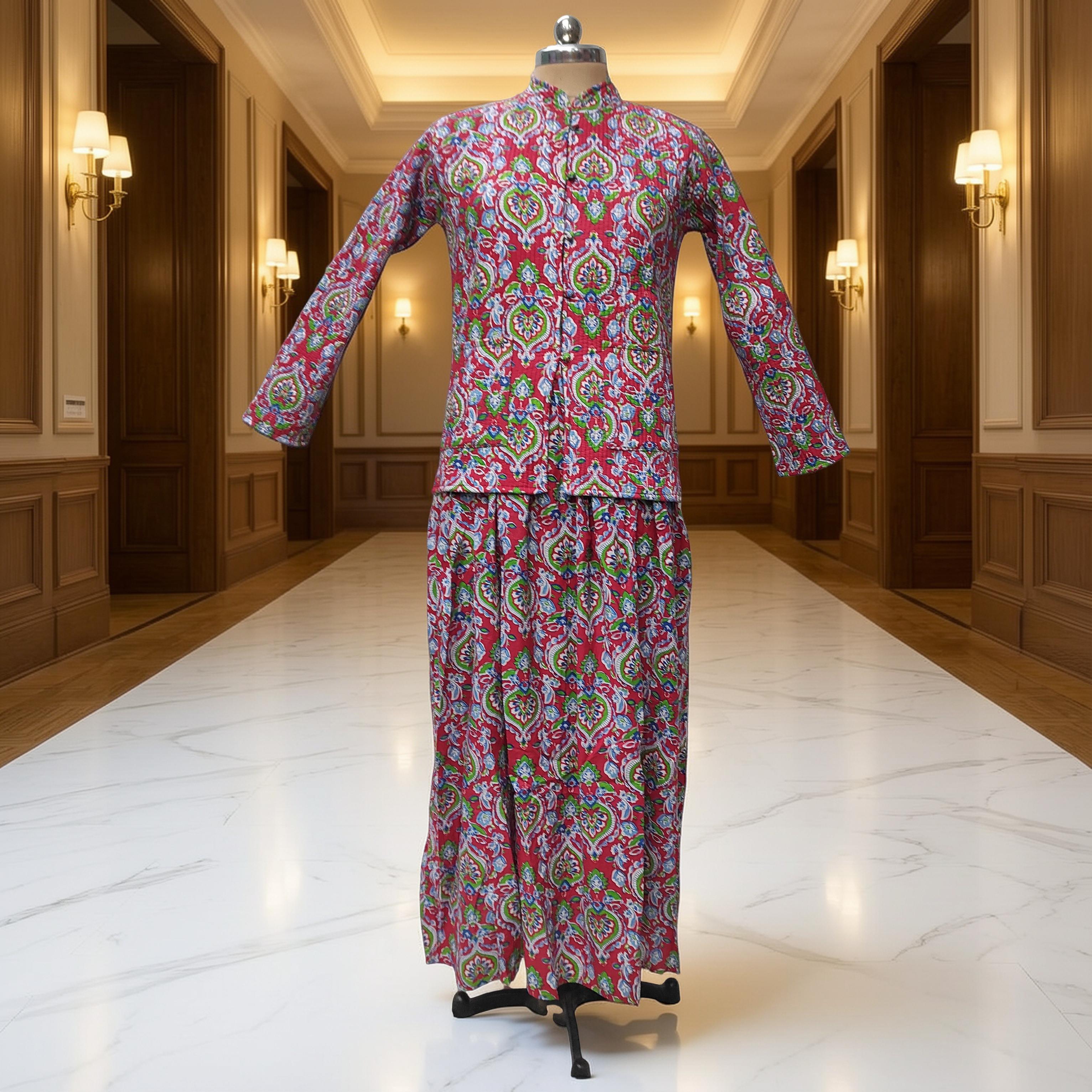 L-XL Hira Cotton Jacket & Jalabiya Set With Sheila length 57” Long