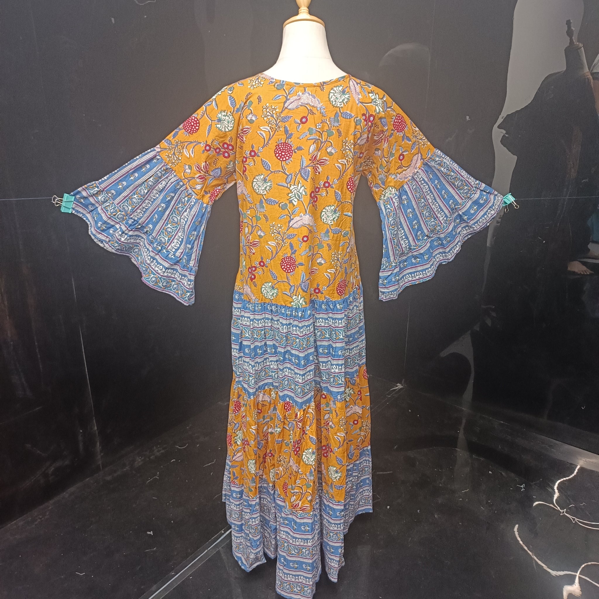 X/XS Gaby Printed Cotton Dress 54" Long Jalabiya