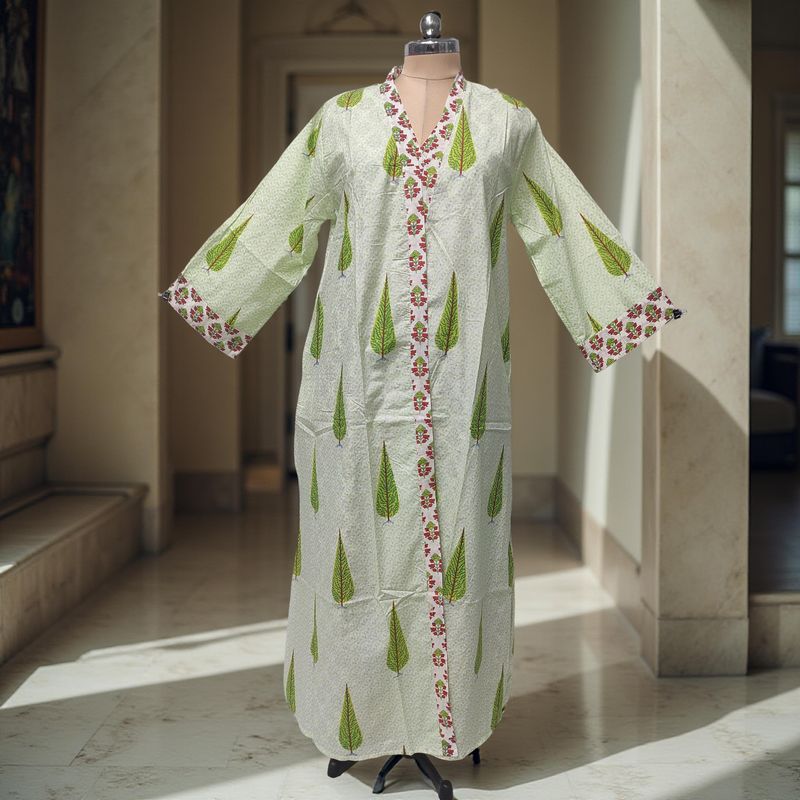 L/XL Abaya With Sheila Inner Set Cotton length 57” Long