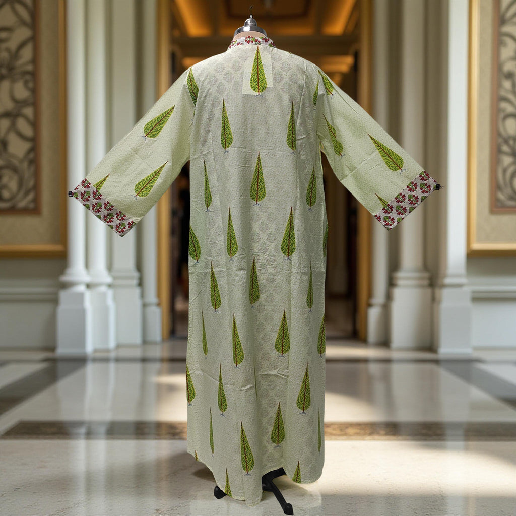 L/XL Abaya With Sheila Inner Set Cotton length 57” Long