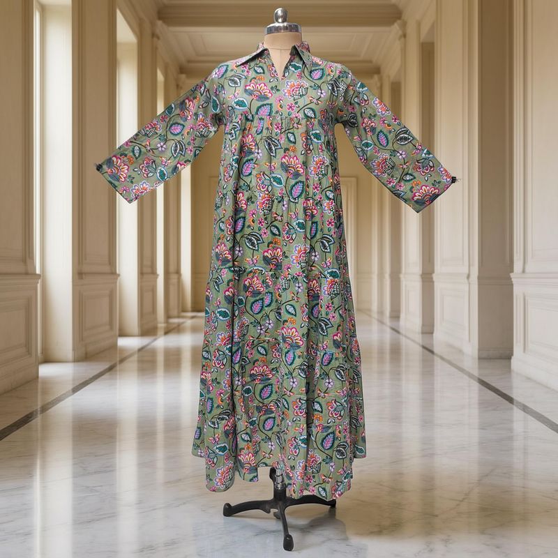 XS/S Cotton Jacket & Jalabiya Set length 54” Long