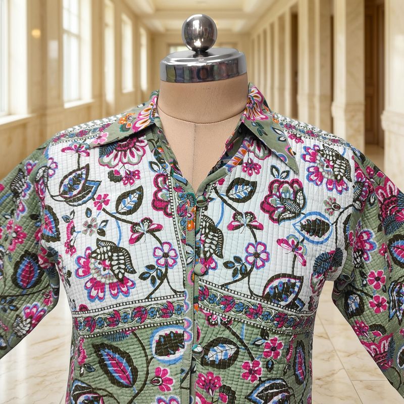 XS/S Cotton Jacket & Jalabiya Set length 54” Long