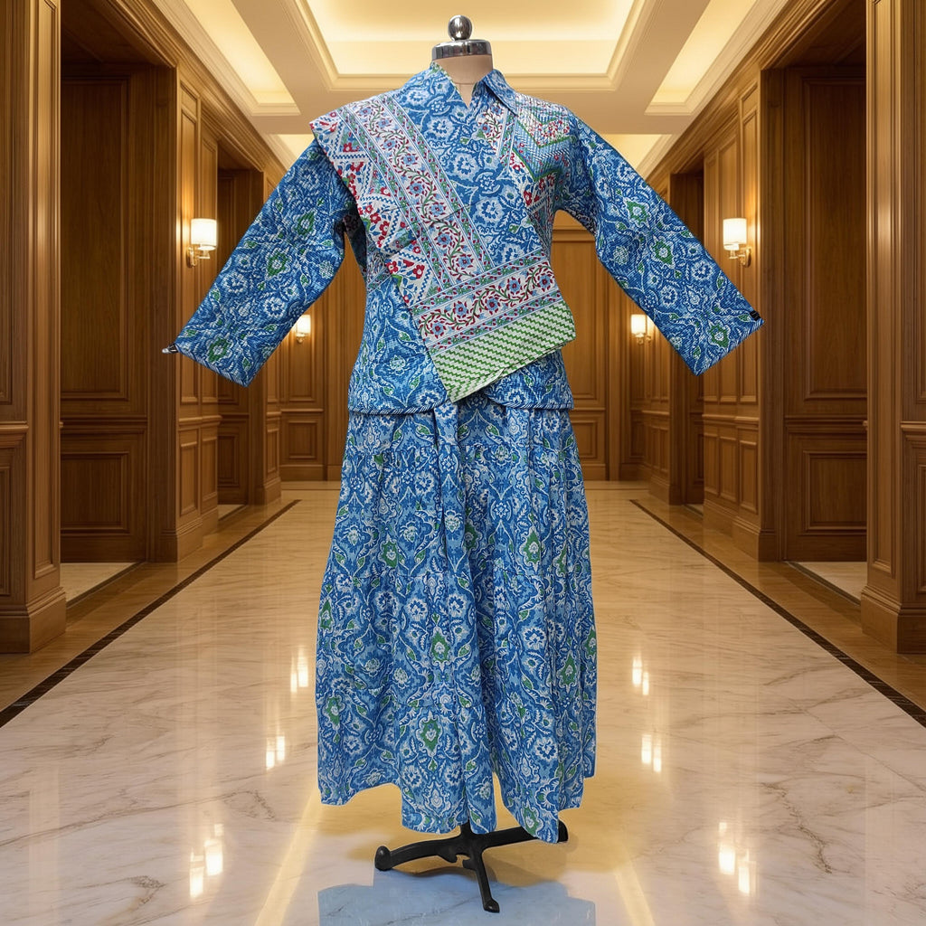 XS/S Cotton Jacket & Jalabiya Set With Sheila length 54” Long