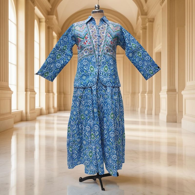 XS/S Cotton Jacket & Jalabiya Set With Sheila length 54” Long