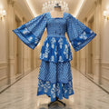 XS/S Rahima Printed Cotton Dress 54" Long Jalabiya